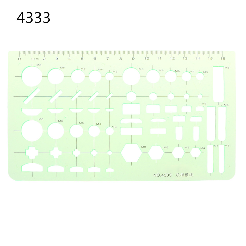 Plastic Geometric Ruler Template Drawing Tools Ruler Mapping Suitable For Student Of The Stationery School JUL-26A: 4333
