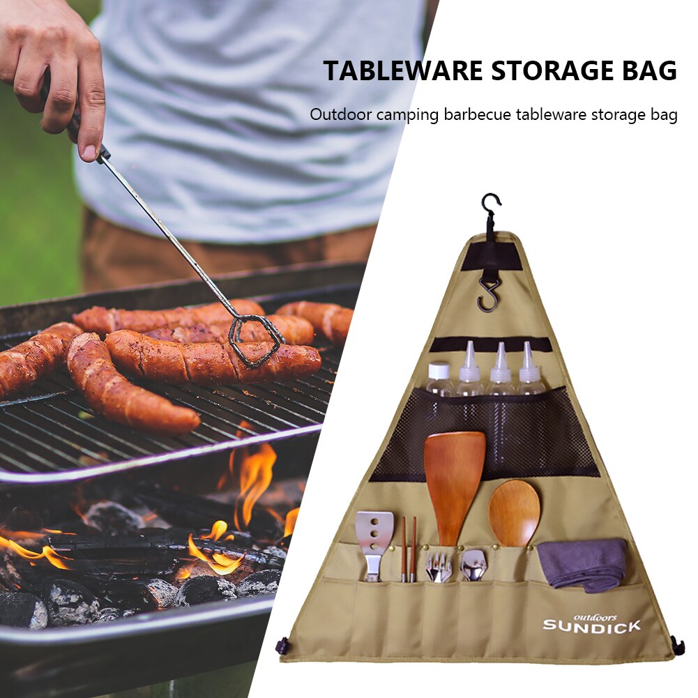 Waterdichte 900D Oxford Stof Outdoor Bbq Outdoor Camping Picknick Servies Opbergtas Organizer Opknoping Holder Tassen