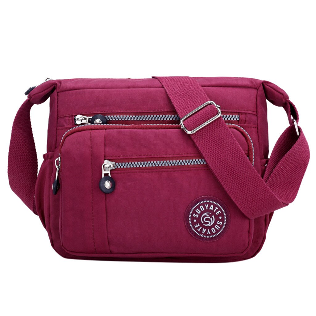 neue Frauen Messenger Taschen für Frauen Wasserdichte Nylon Handtasche Weibliche Schulter Tasche Damen Umhängetaschen Damen Zipper Handtasche: C