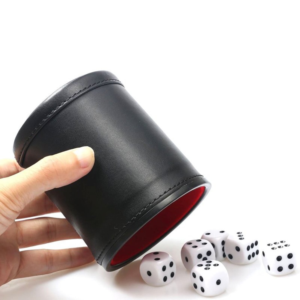 Leder Trompete Flanell Würfelbecher Bar Party KTV Unterhaltung Würfel Tasse mit Würfel Leichte Spiel Spielen Elemente