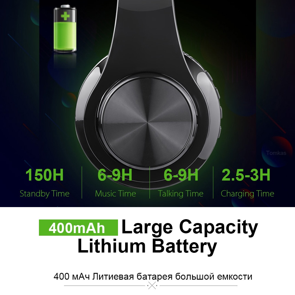 B7 Bluetooth Headphones Wireless Stereo Earphones Foldable Low Bass Headset Adjustable Earbuds With Microphone/TF Card