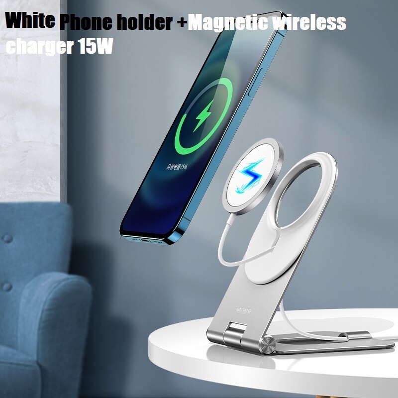 Portable Wireless Magsafing Charger Stand Foldable Magnetic Fast Charging Mobile Phone Holder For iPhone