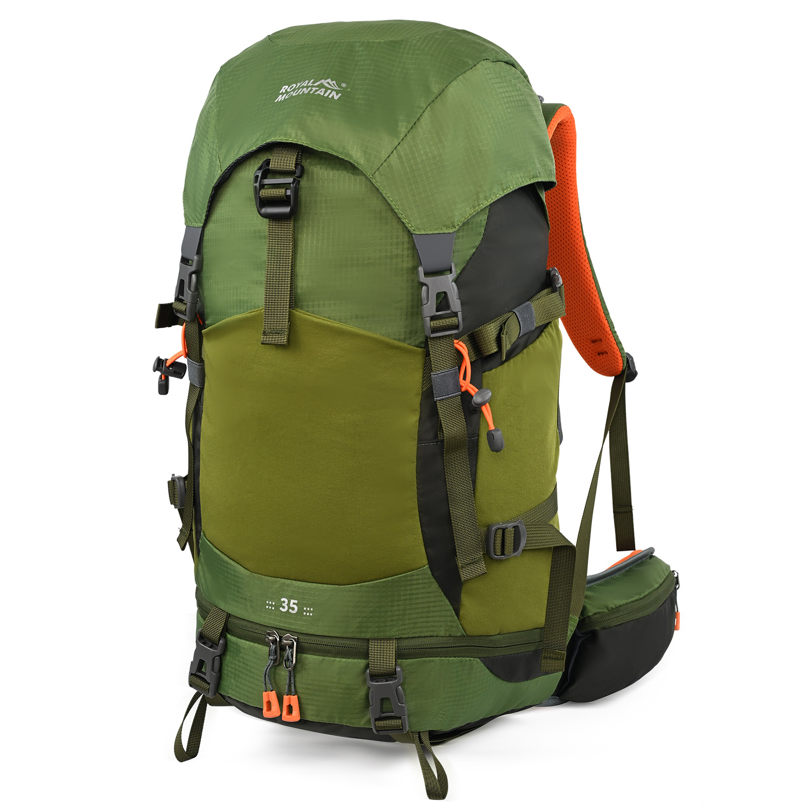 35L Camping Backpack Travel Bag For Men Large Capacity Outdoor Sport Trekking Hiking Mountaineering Shoulder Bag with Rain Cover: Blue color