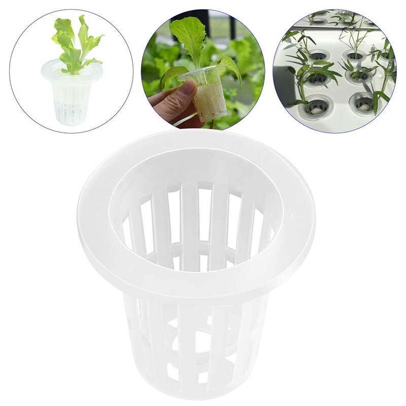 100Pcs Hydroponic orchid Slot Net Pot Slotted Mesh Net Cup Soilless Culture Vegetable Net Pots Baskets Cups orchid Pots