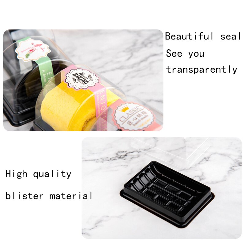 100 sztuk plastikowe przezroczyste pudełko jajko żółtko ptyś pojemnik ciastko księżycowe opakowanie pudełko ciasto Christmas impreza pojemnik robić przechowywania