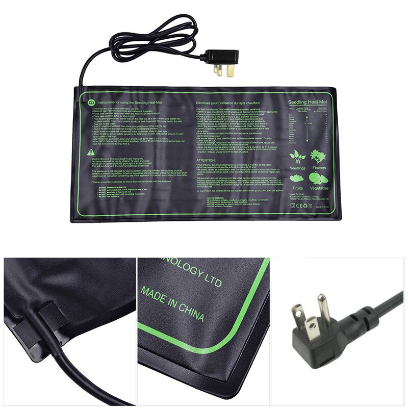 Esterilla de calor semillero para vivero almohadilla de arranque clonada de germinación de semillas, impermeable, suministros para jardín, enchufe para UE, EE. UU., Reino Unido: AU Plug