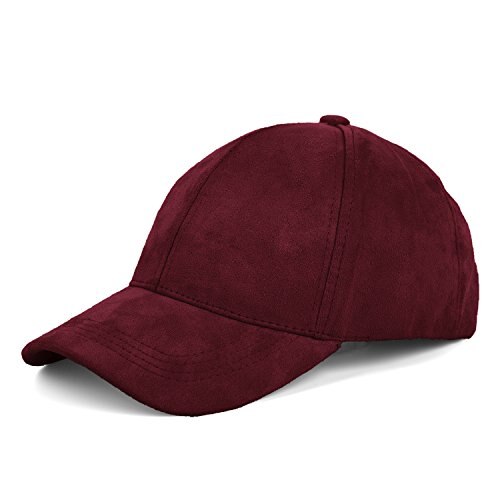 Suede Baseball Cap Mens Casquette Bone cap Snapback cap Hip Hop Flat Hat Women Gorras: Burgundy