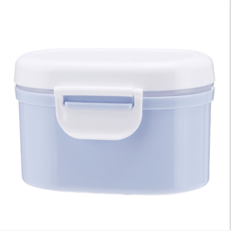 Hoge Capaciteit Baby Melkpoeder Container Melkpoeder Container Babyvoeding Opbergdoos Dubbele Laag Zuigelingen Voeden Doos Voor Pasgeboren: blue small