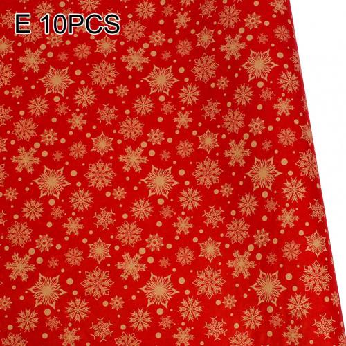 Papeles para envolver dulces, 8 estilos, 10 piezas, elementos de Navidad, prácticos, ecológicos para niños: E