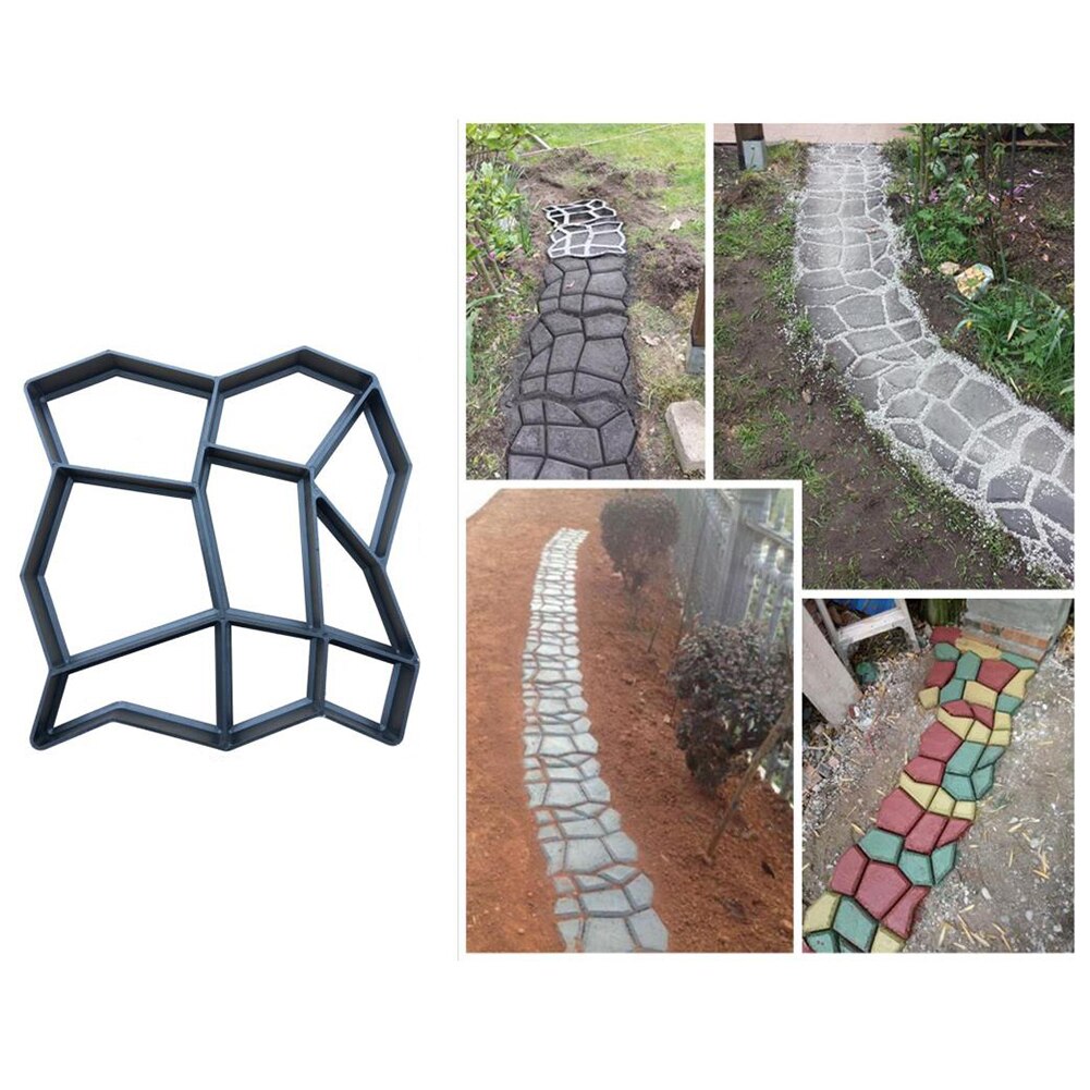 Hage diy plast sti maker fortau modell betong stepping stein sement form murstein beste pris