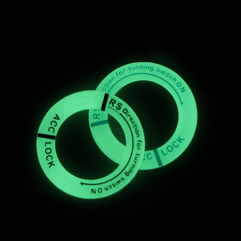 LED Lichtgevende Motorfiets Auto Contactsleutel Gat Ring Night Glow Decor Sticker