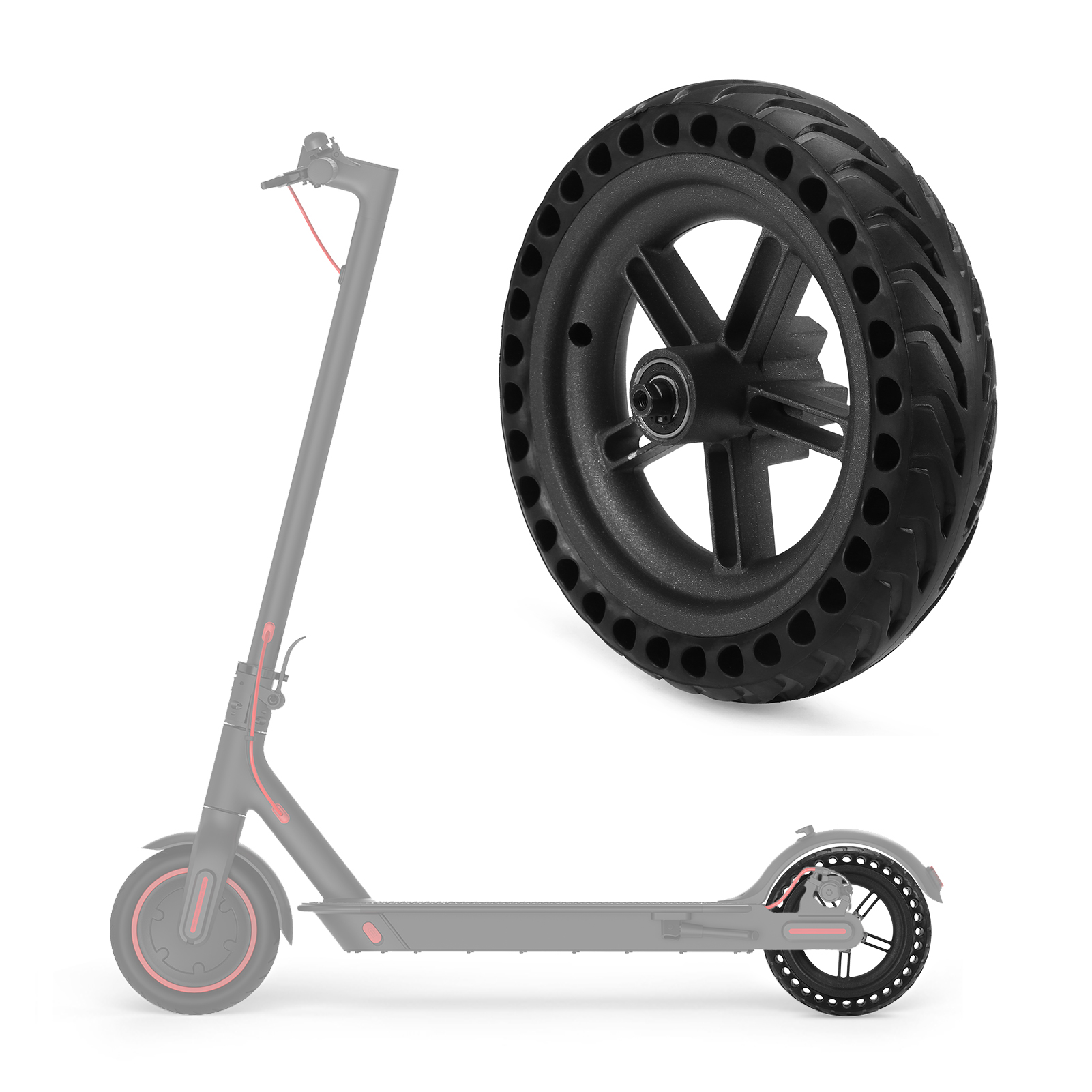 350w motor motor udskiftning til xiaomi  m365 pro elektrisk scooter motor hjul scooter tilbehør udskiftning af drivhjul: Dæk med nav