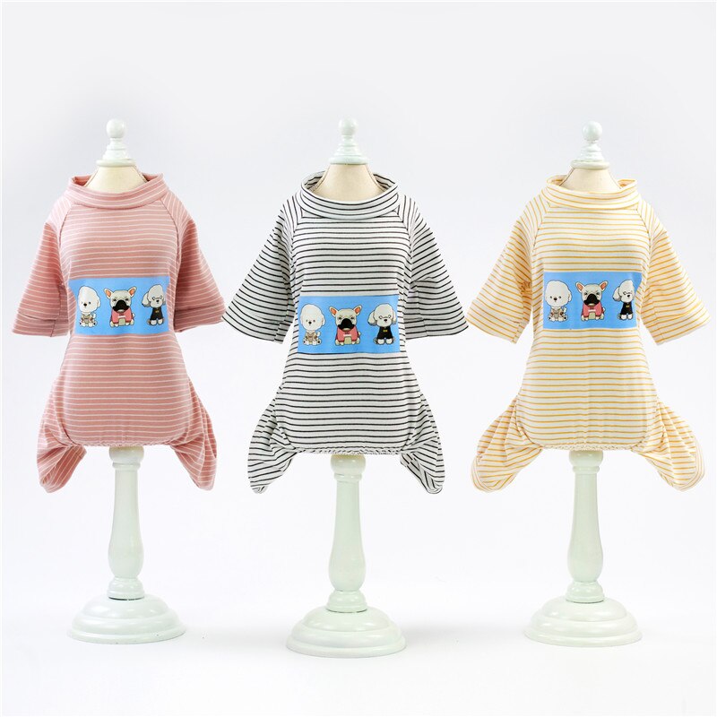 Ff135 dog summer jumpsuit rompers pet dog cotton coverall spring clothes