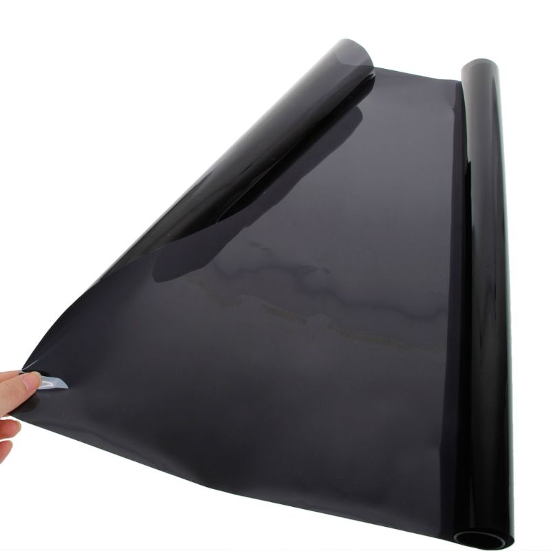 Dark Black Car Window Tint Film Inside One Way Glare Control Anti Heat Auto Summer Solar Protection Privacy Bathroom Home Use