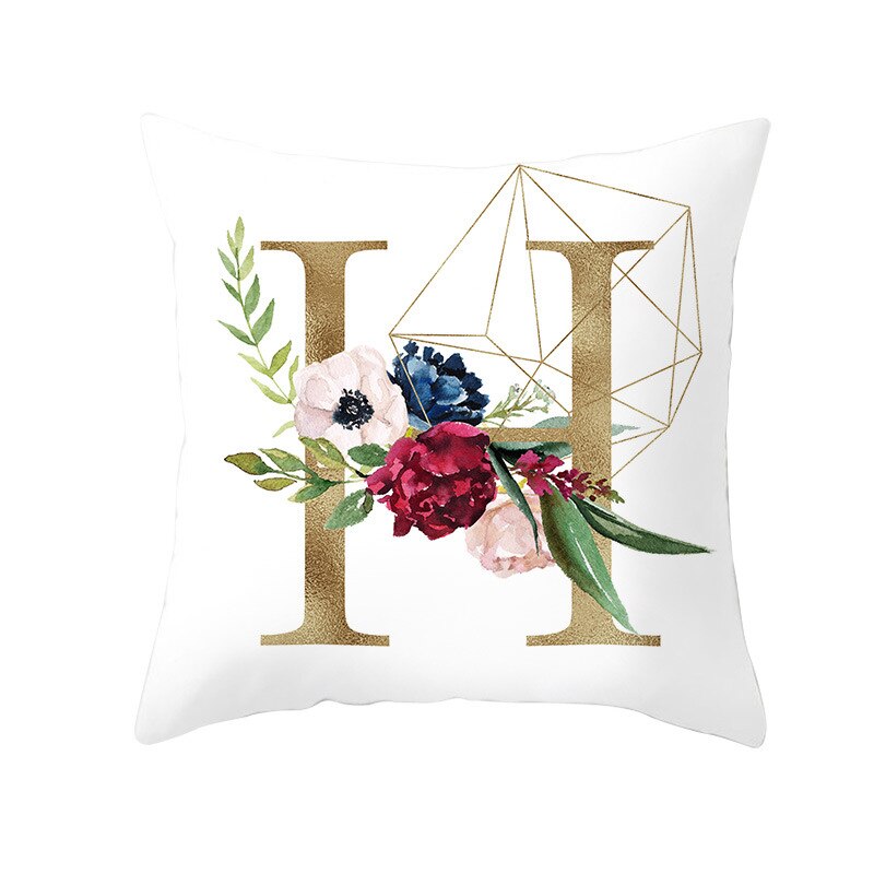 Kids Kussensloop Brief Kussenhoes 45*45 Sierkussen Covers Decor Kussens Bank Polyester Bloemen Home Decor Kussenslopen: 8