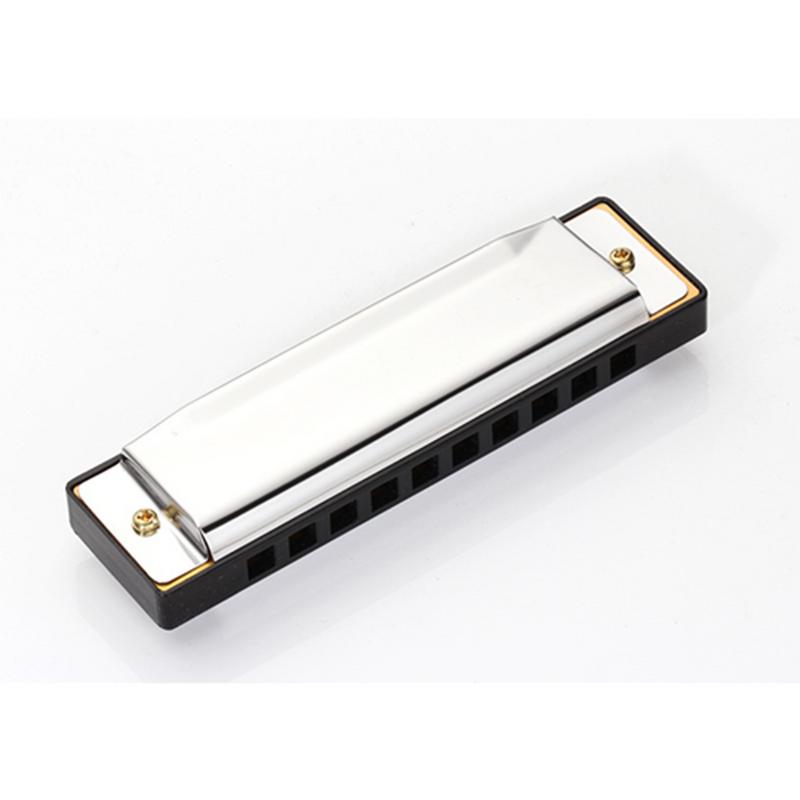 Keep harmonicas 10 huller 20 tone key of c sølvfarve blues jazz rock folkemusik musikinstrument diatonisk harpe  hk00490
