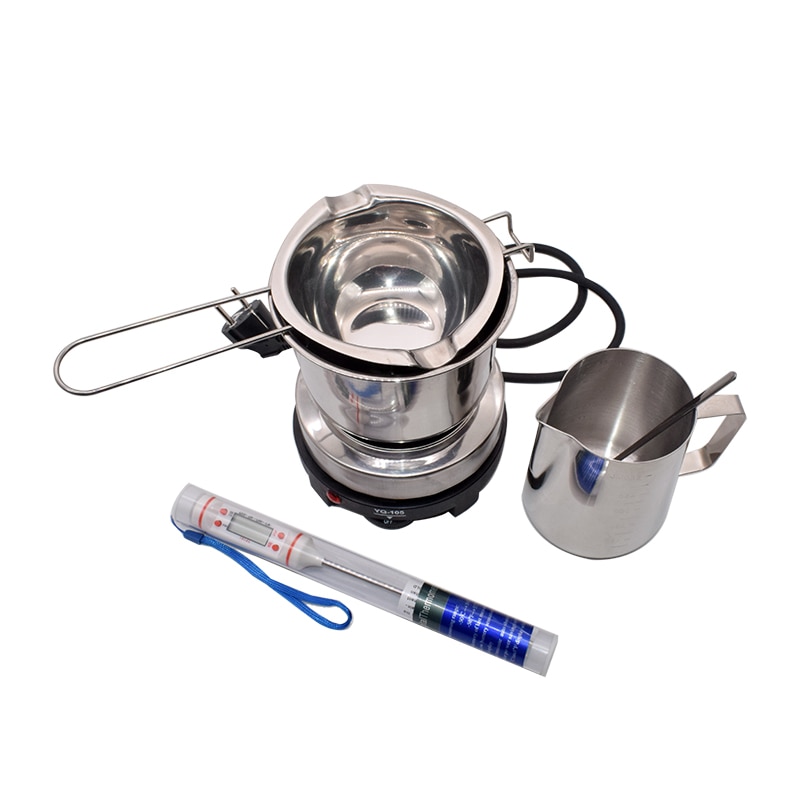 1Set Mini Electric Heater Stove with Beeswax Melting Pot Candle Making Beeswax Melter Beeswax Heateter Wax Melting DIY Candle