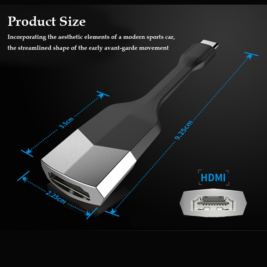 Draagbare USB Type-c Docking Station HDMI 4 K HD Signaal Type-C NAAR HDMI voor MacBook Samsung galaxy S8/S9/Note8 HUAWEI Matebook