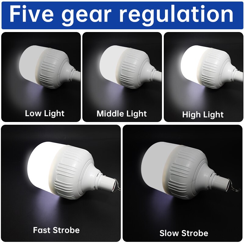 100w Ampoule LED Rechargeable LAMPE Télécommande Charge Solaire Lanterne De Secours Portable Marché de Nuit Lumière de Camping En Plein Air Maison