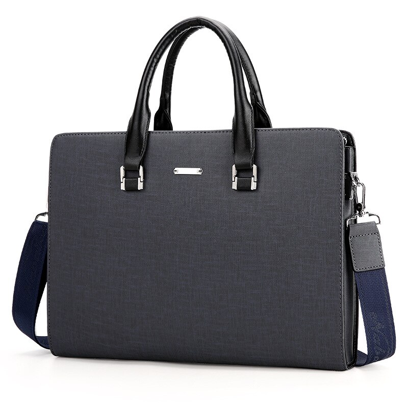 Heren aktetas zakelijke reis draagbare pvc laptoptas slijtvast zwart blauw