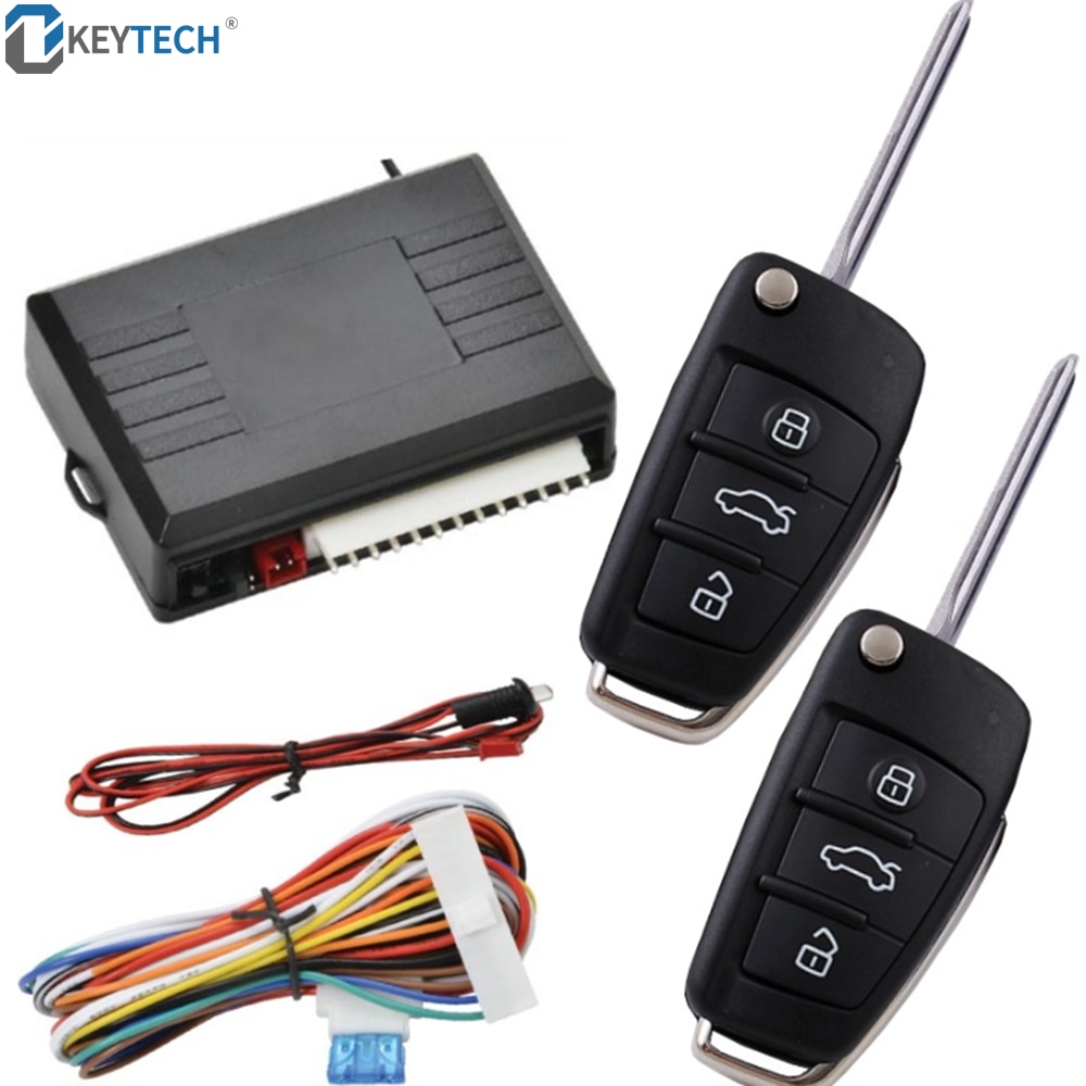 OkeyTech Auto Centrale Deurvergrendeling Keyless Systeem Centrale Vergrendeling met Auto Alarm Systemen Met 2 Sleutels Voor 12V auto