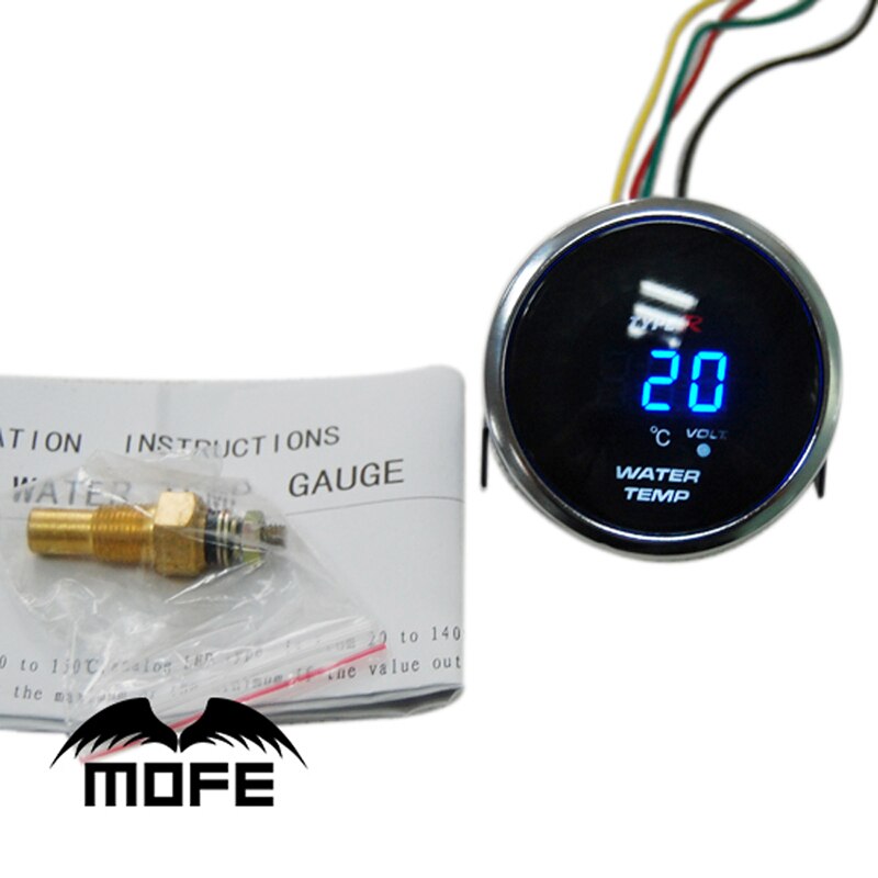 SPECIALE AANBIEDING 52mm 2 "20 LCD Digitale Water Temperatuurmeter Meter Met Stappenmotor + Temp Sensor