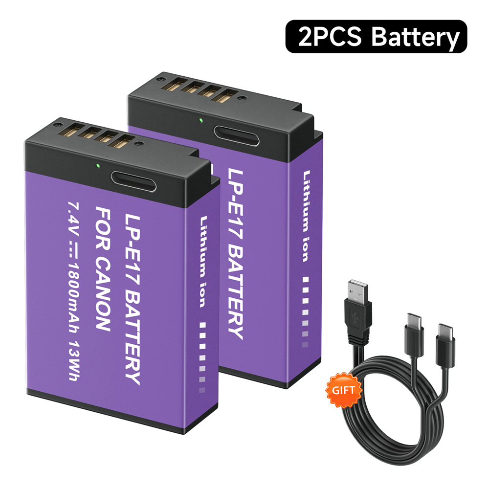 PALO-Batería de cámara LP-E17 LPE17 LP E17, cargador multifuncional para Canon EOS R8 RP 200D 250D M3 M5 750D 760D T6s 800D: Blanco