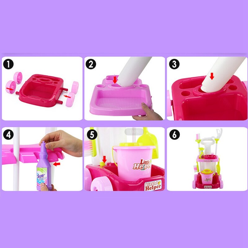 Kids Cleaning Set Voor Peuters Little Helper Fantasiespel Kinderen Speelgoed Schoonmaakproducten Set Housekeeping Speelgoed Play Set