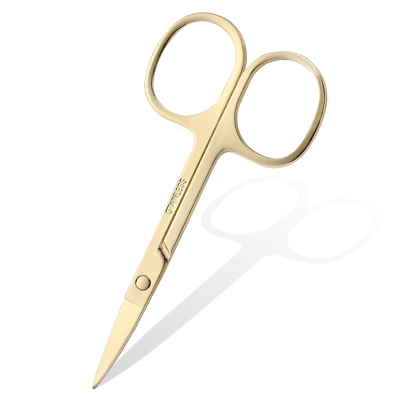 Ciseaux à sourcils en acier inoxydable, coupe-cils, pour le visage, le nez, épilateur, manucure, cuticules, beauté, outils de maquillage, 1 pièces: WHITE