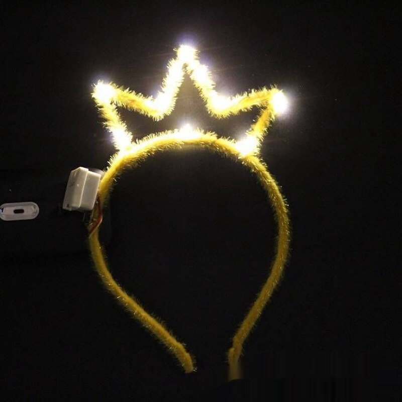 Lys prinsesse tiara krone pandebånd førte blinkende børn fødselsdag dekor brug