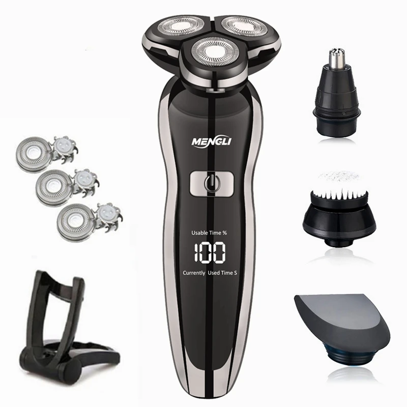 ZOZEN Men Electric Shaver Electric Razor Body Hair Clipper Cutting Shaving Machine for Men Women Cutting Beard Trimmer Washable: SKY BLUE