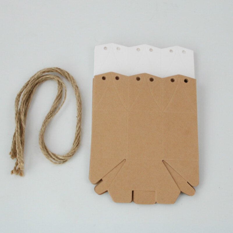 10-200 pièces Kraft papier paquet carton boîte lanterne hexagone forme bonbons coffrets papier Kraft mariage emballage boîtes sacs