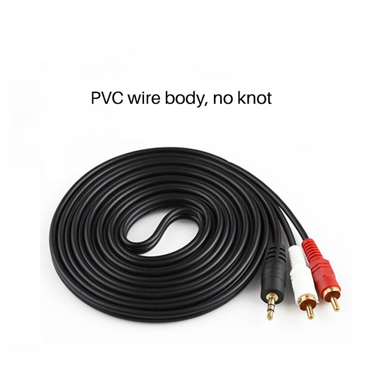 Pandar 1M/3M/6M/12/M/Audio Kabel 3.5Mm Audio Kabel stereo Man Cord Jack Naar 2 Rca Y-Kabel Voor Pc Dvd Smart Tv Speakers