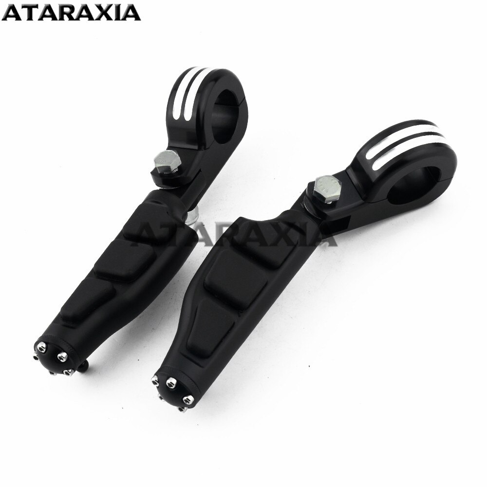 Motorcycle Pegs Highway Foot Pegs Clamp Engine Guards Highway Crash Bar Footrest W/mount FootPegs Clamp For Harley Sportster 883