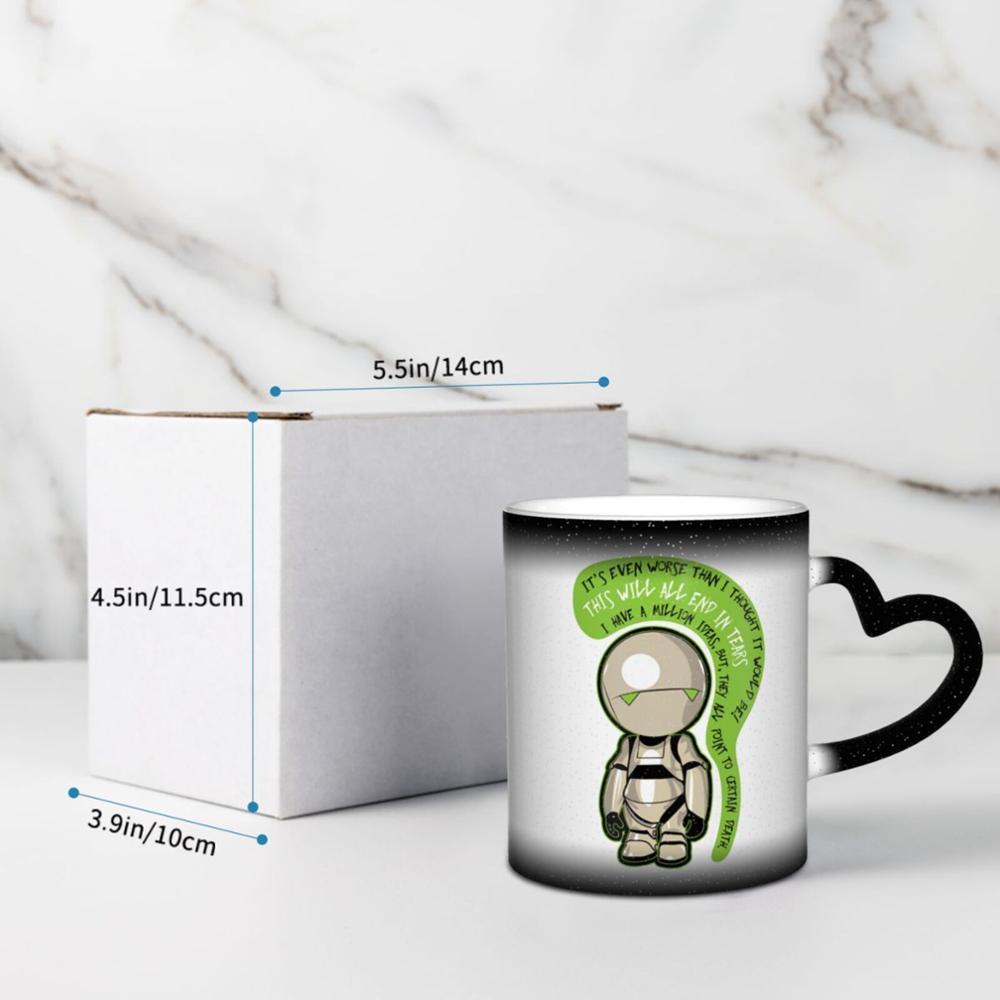 Marvin Pessimist Robot Paranoid Android coffee K mugs glass cups tazas set disposable solo holder donut kubki drinkware cup
