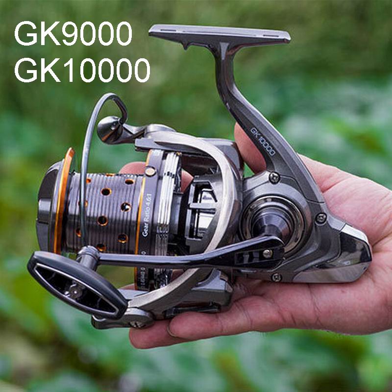 GK9000 9000 10000 Lieyuwang Super Grote Vissen Reel 550G 6 + 1 Lagers Snelheid Verhouding 4.6:1 Towing 10-15Kgs Rvs Reel