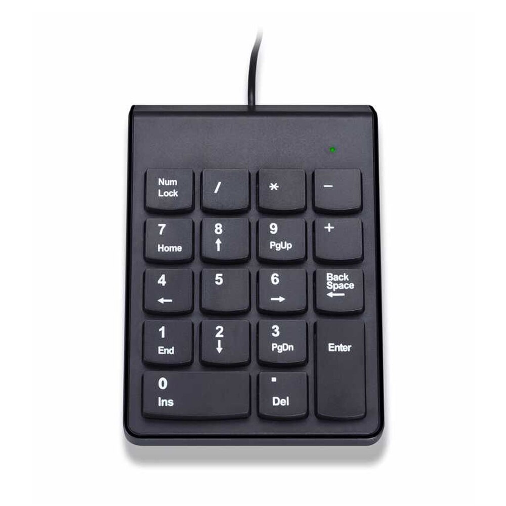 2.4GHz Wireless Numeric Keypad Numpad 18 Keys Portable Small-Size Digital Keyboard For Accounting Teller Laptop Notebook Tablets: Wire Keyboard