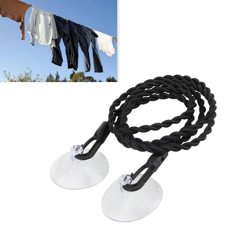 1.2m spijkervrije winddichte waslijn draagbare outdoor geweven koord rek hangende kampeerreis schokkoord elastische droogkleding  h9 c 5