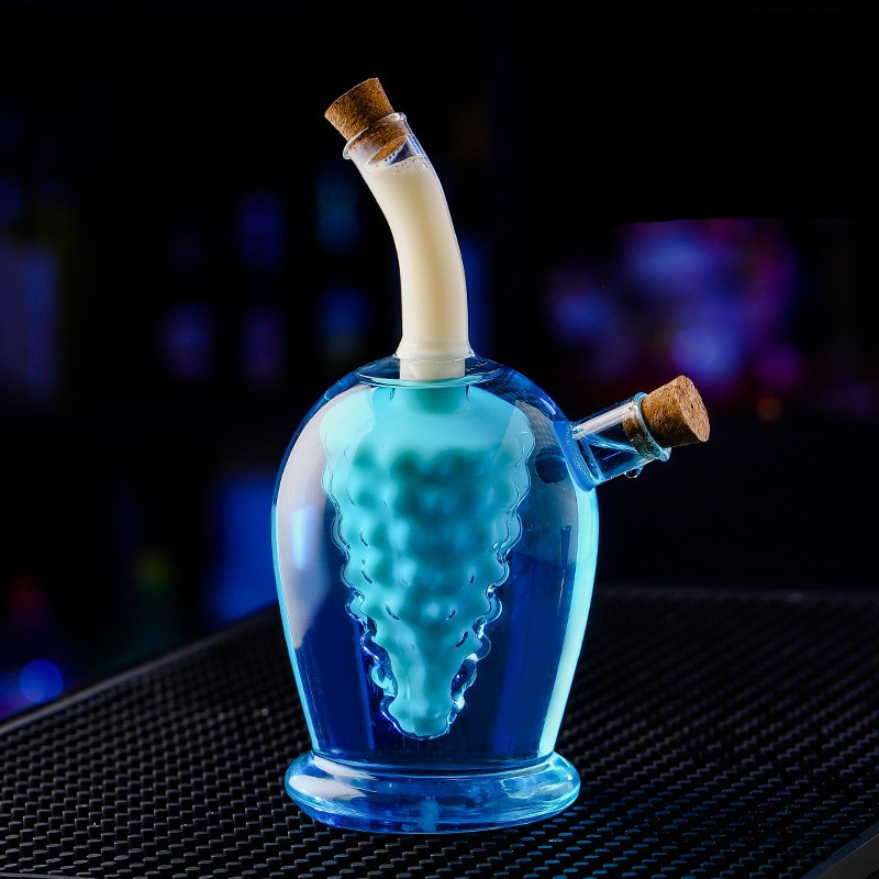 1/pcs Double Tube Glass Cup Mandarin Duck Martini Cocktail Glass Party Bar Coffee Wine Bottle Doomed Drinkware: 1PCS-C