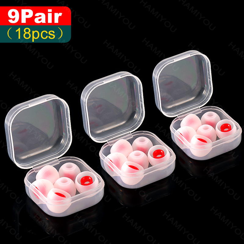 9-3 paren, noise cancelling siliconen oortelefoon accessoires, 4mm vervangende oortelefoon accessoires, zachte oordoppen, L M S in oortelefoon oordoppen. Geschikt voor hoofdtelefoons met poorten van 4-6 mm diameter: M / Olive