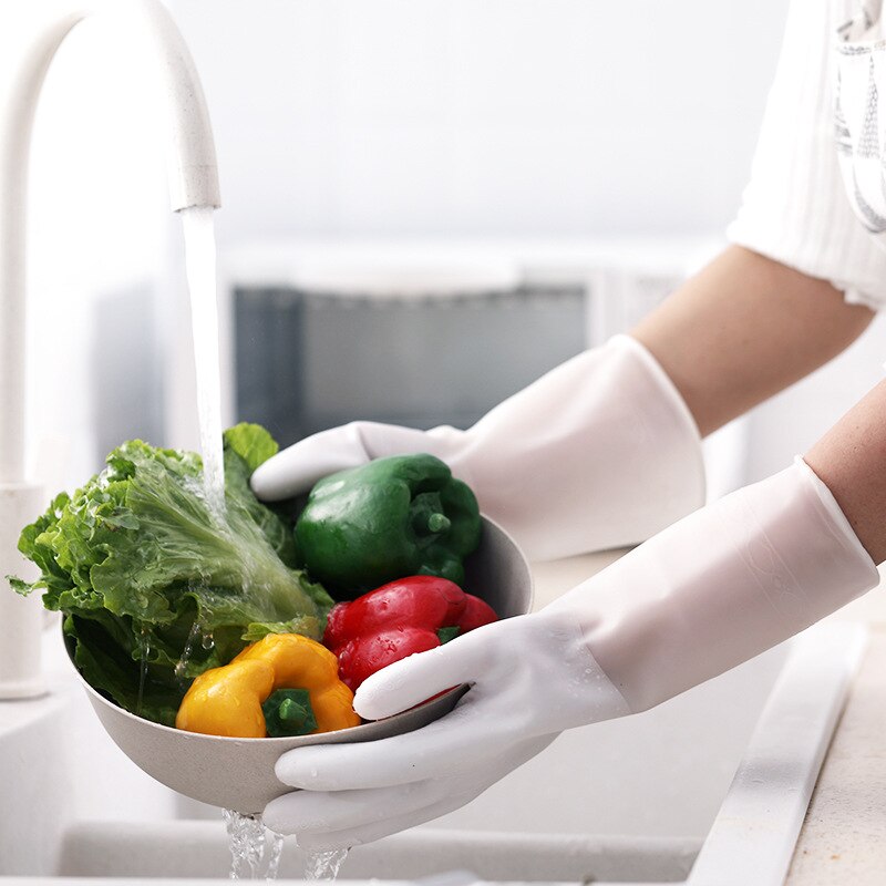 Kitchen Dishwashing Gloves Household Rubber Gloves Waterproof Anti-Hook Break Rubber Leather Durable Housework Glove