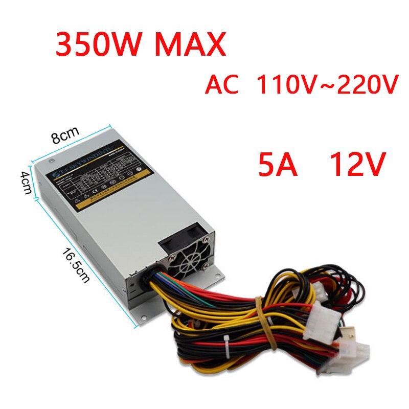 1 U flex gamer full mounted source 350W For One Machine Small Chassis Computer Power supply 12v mining