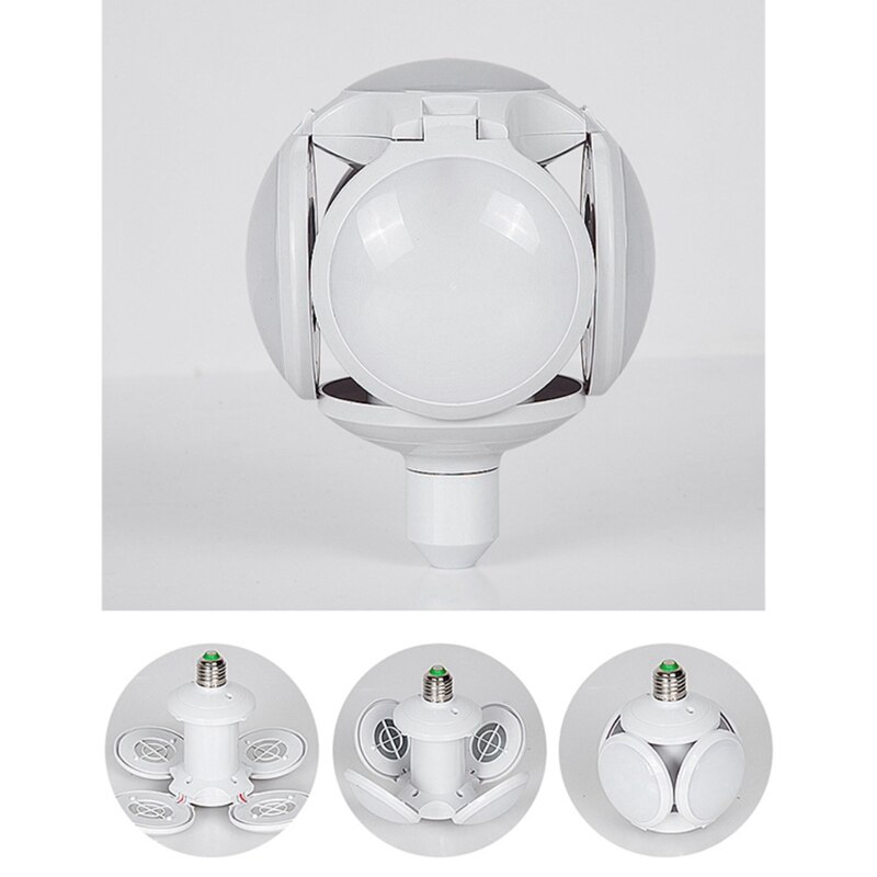Led folde fodbold ufo lamper pære super lys høj effekt 5 blade 30w ,  til soveværelse restaurant studie værelse mall