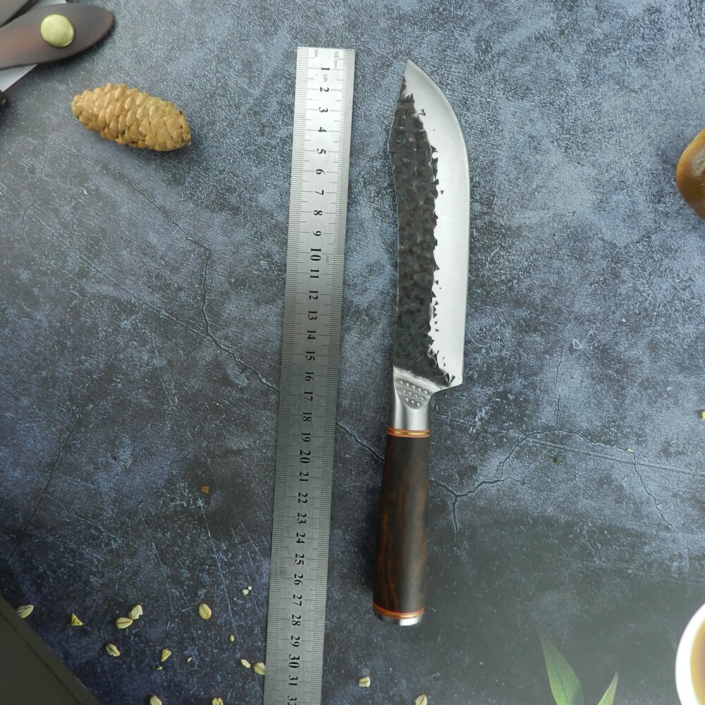 Handmade Forged Cleaver Butcher Knife 8 INCH Slaughter Chopping Cutting Bone Stainless Steel 5CR15 Knife Camping Hiking Tool