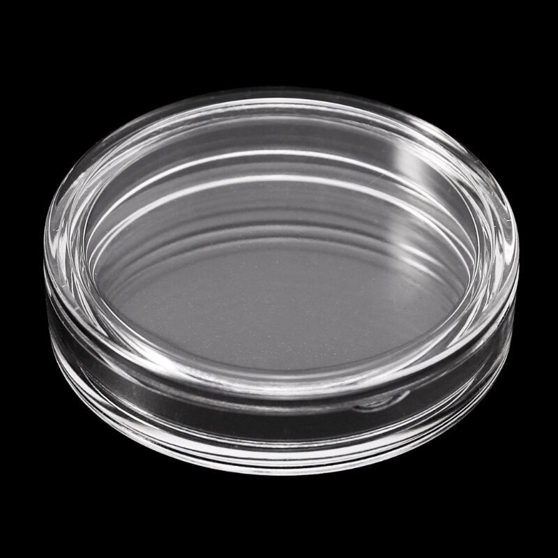 38.6mm Clear Round Acrylic Coin Capsule Storage Box Holder Case For Silver 2 oz