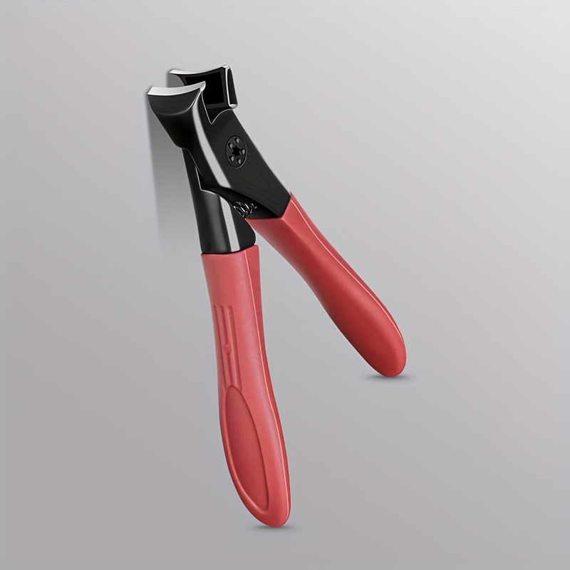 Coupe-ongles à ouverture en acier inoxydable, coupe-ongles gris, ongles épais pour personnes âgées, coupe-ongles domestique individuel, Durable: Rouge