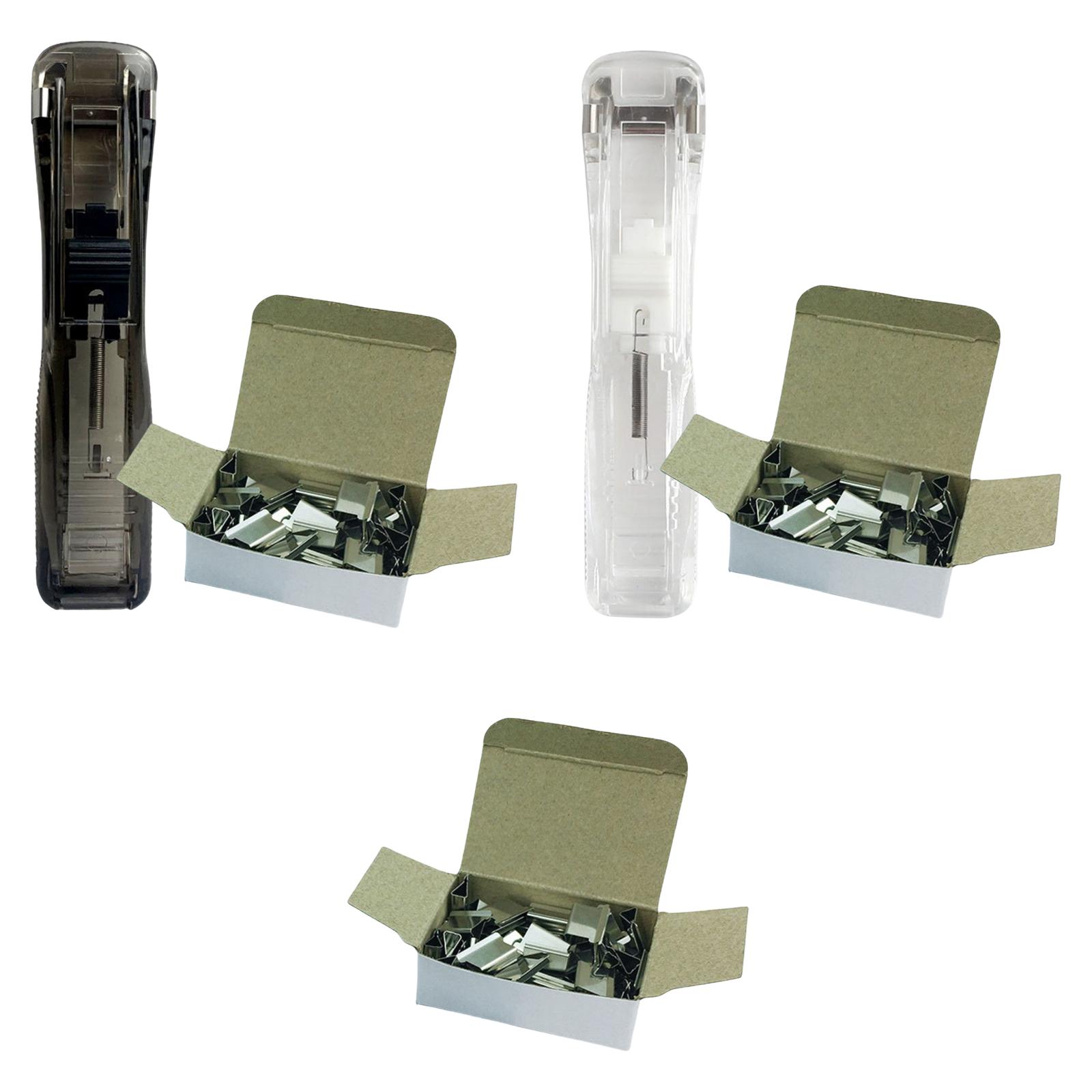 Students Mini Push Stapler Set Reduced Effort for College Students , Rounded Corners Prevent Scratches Simple Operation Durable