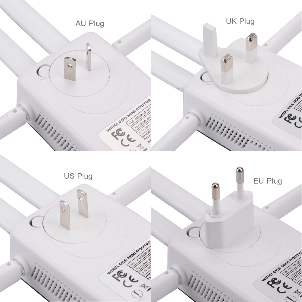 PIXLINK – Mini répéteur Wifi sans fil, 300Mbps, extension longue portée, Booster, prise UK EU US AU WR09