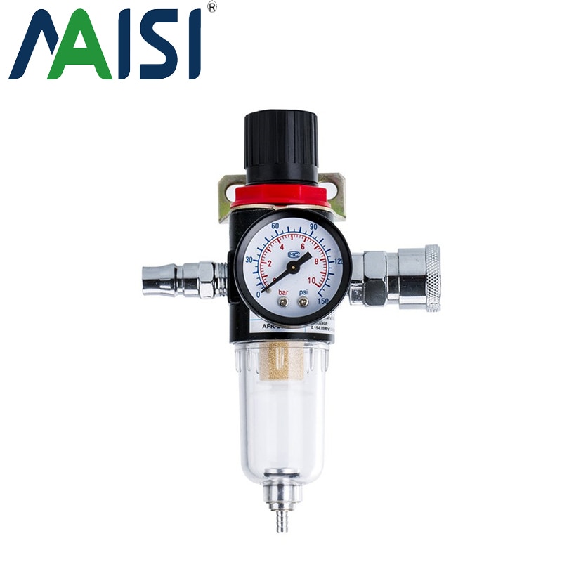 Maisi 1/4 "Bsp Air Gauge Waterafscheider Trap Voor Luchtcompressor Filter En Filter Drukregelaar Pneumatische Onderdelen