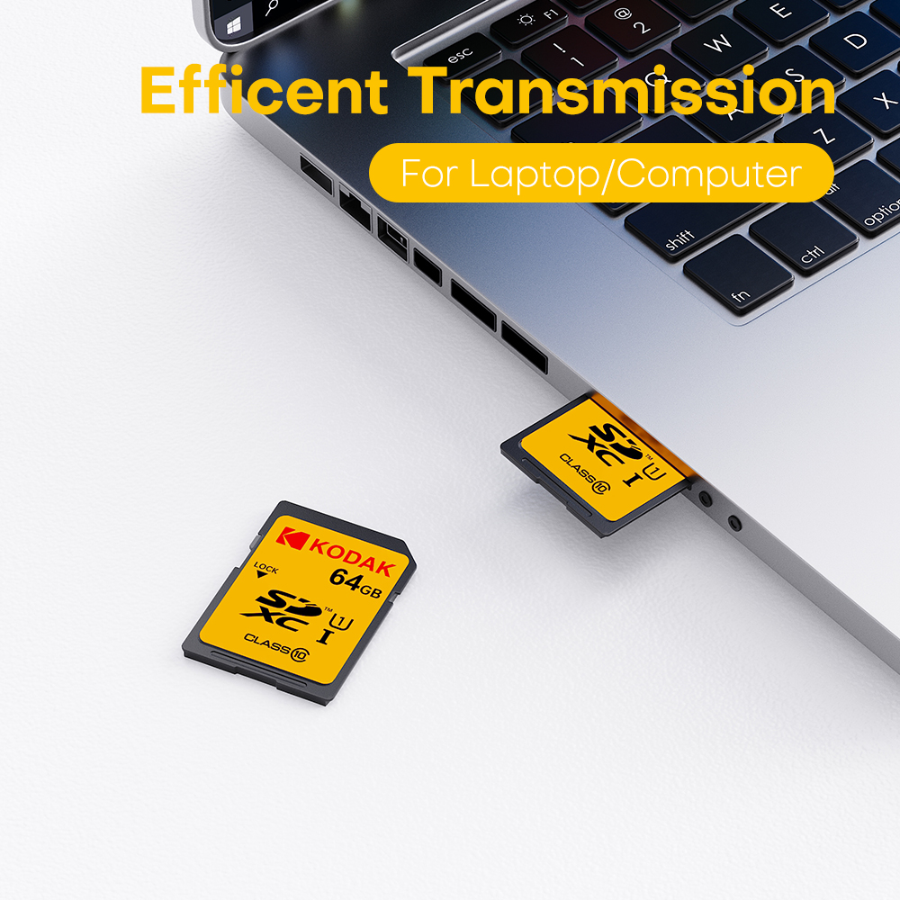 KODAK 100% Original 64GB 128GB SD Card Memory Cards Class10 256GB U1 HD SD Card Memory Card SDXC V30 Memory Cards for Camera